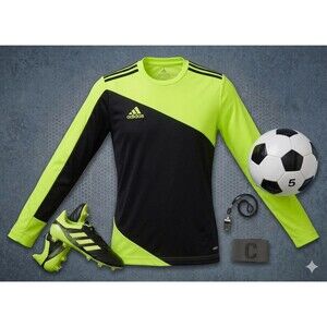 Adidas Squadra 21 Youth L 13-14Y Soccer Goalkeeper Shirt Padded Elbow Long Slv